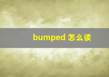 bumped 怎么读